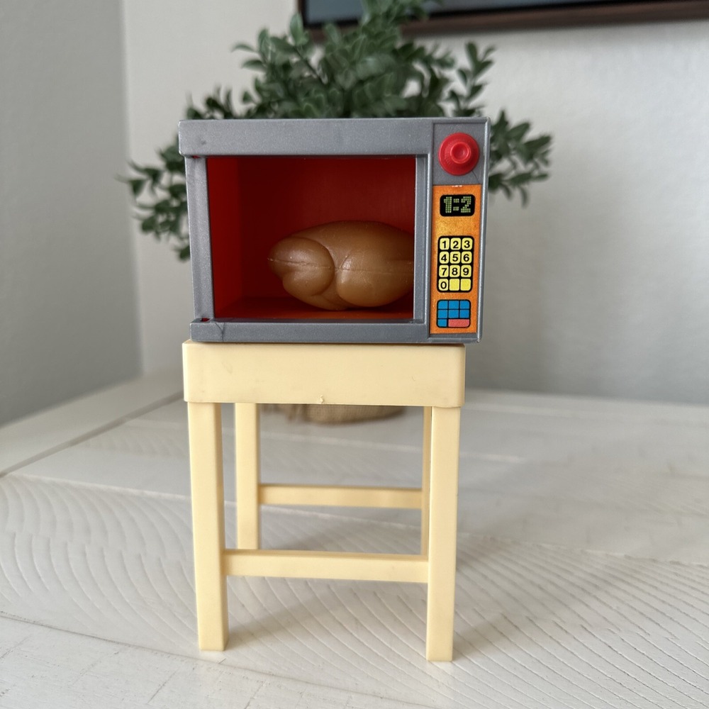 HAS FLAWS Vintage 1974 Arco Fashion Doll Kitchen Play Set Microwave Turkey Shelf